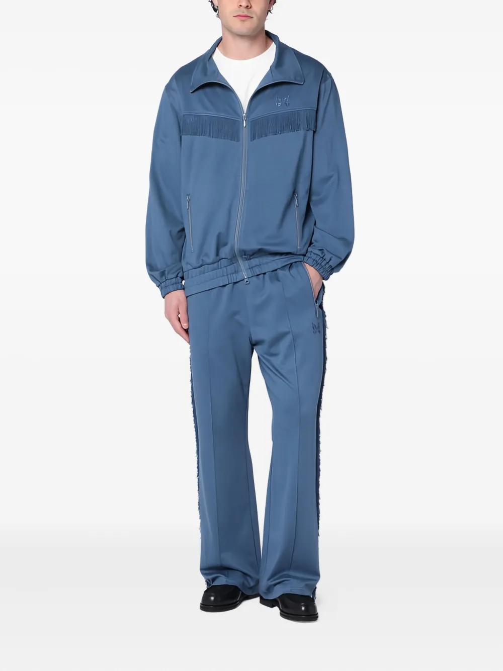 Needles Broek met franje detail Blauw