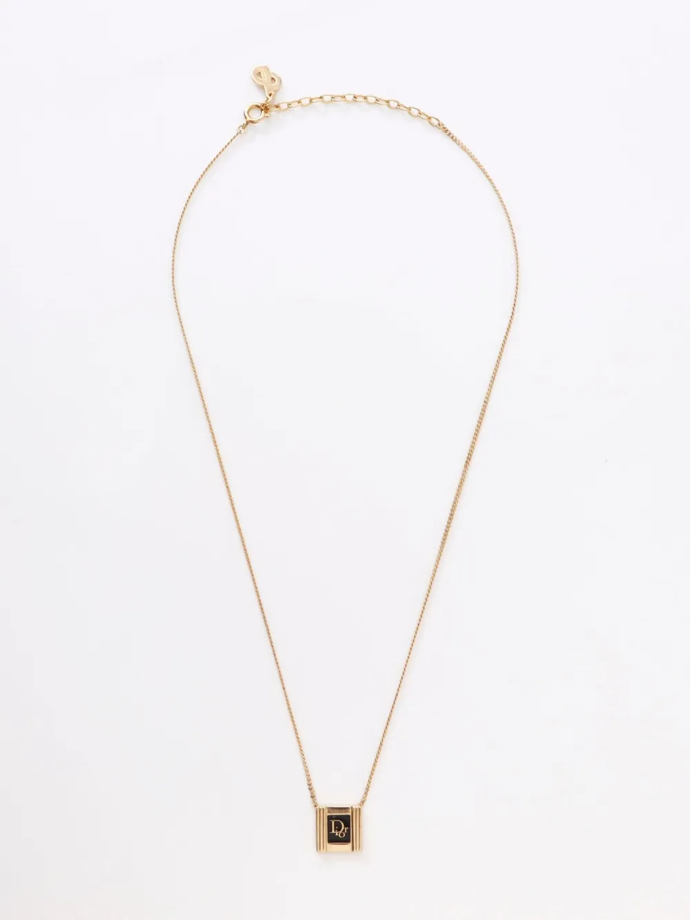 Christian Dior Pre-Owned 1980-1990s Dior Logo necklace - Oro