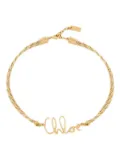 Chloé Plage braided-cord logo necklace - Neutrals