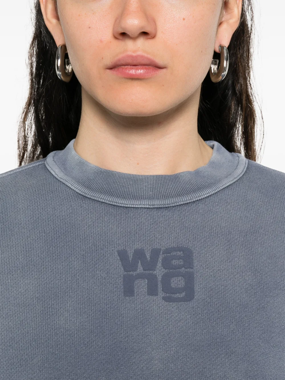 Alexander Wang Sweater met logo-reliëf Blauw