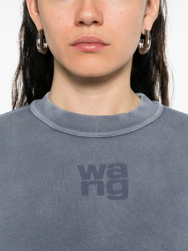 Alexander Wang ロゴエンボス スウェットシャツ | ブルー | FARFETCH JP