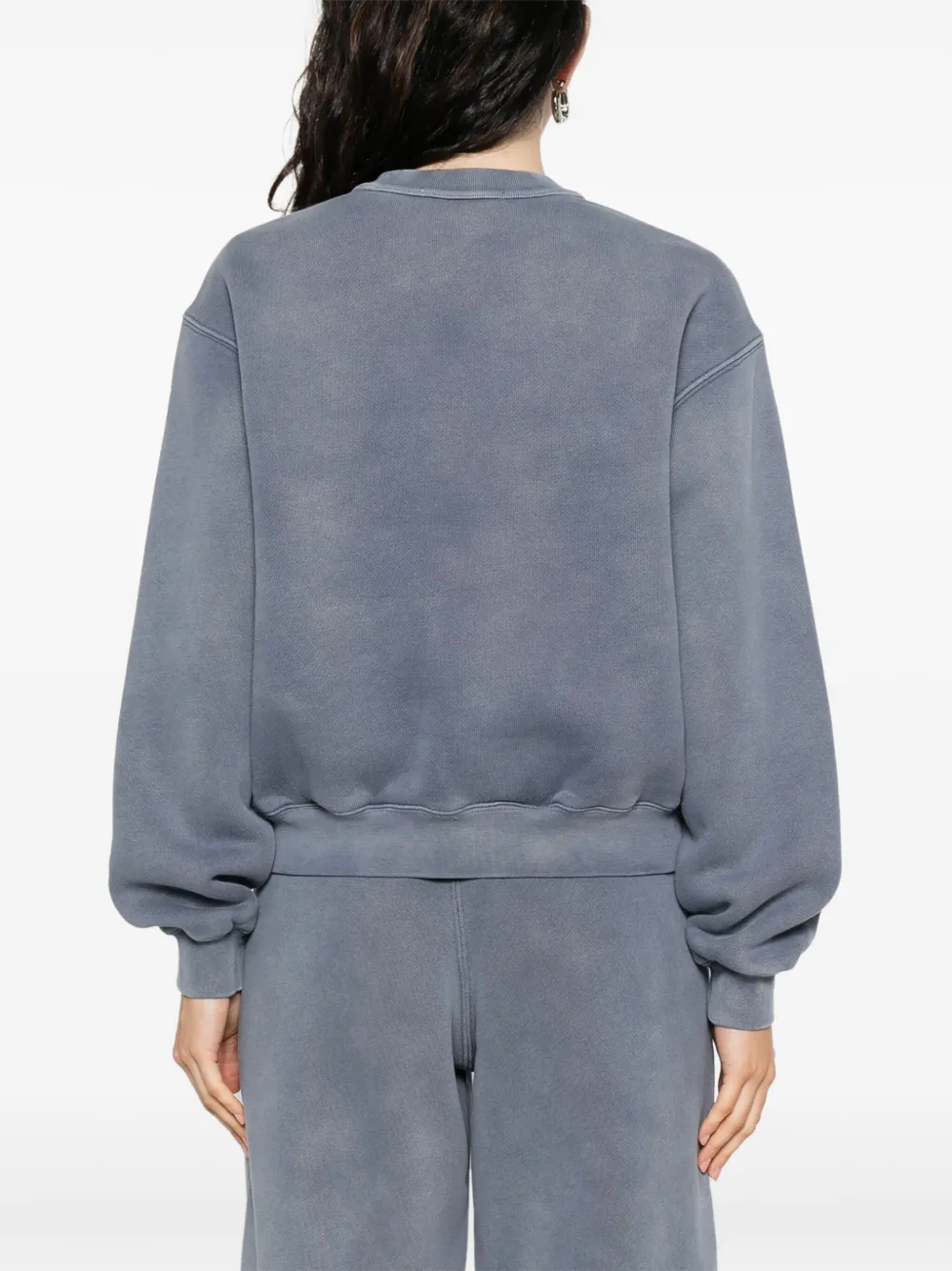 Alexander Wang Sweater met logo-reliëf Blauw