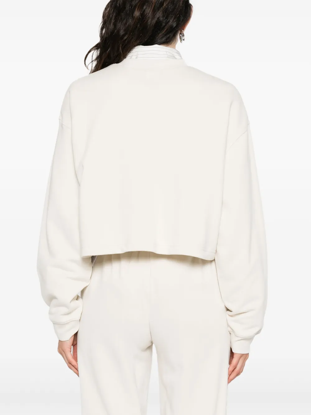 New Balance Sweater met geborduurd logo Beige