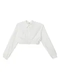 Pinko Kids elasticated-waist cropped shirt - White