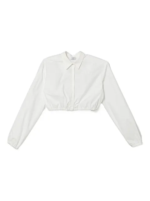 Pinko Kids elasticated-waist cropped shirt