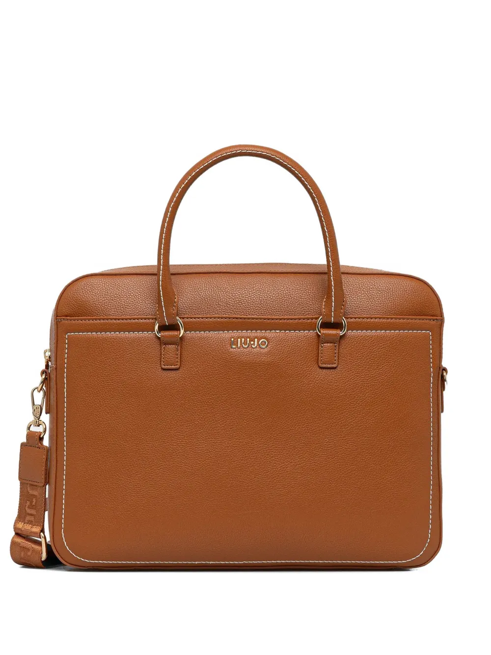 LIU JO top-handles stitched-detail laptop bag Bruin