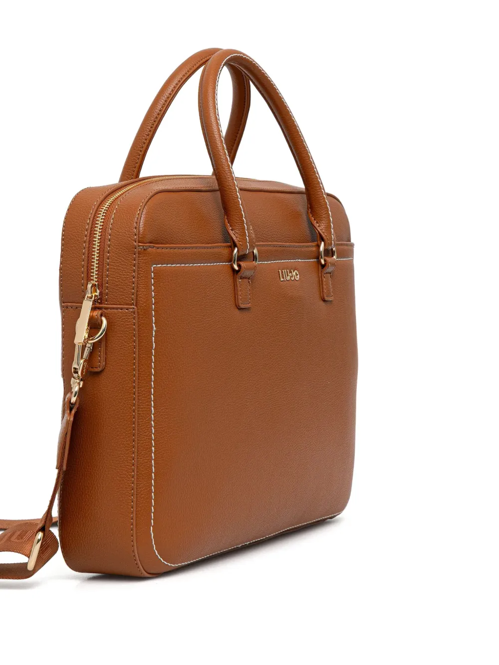 LIU JO top-handles stitched-detail laptop bag - Bruin