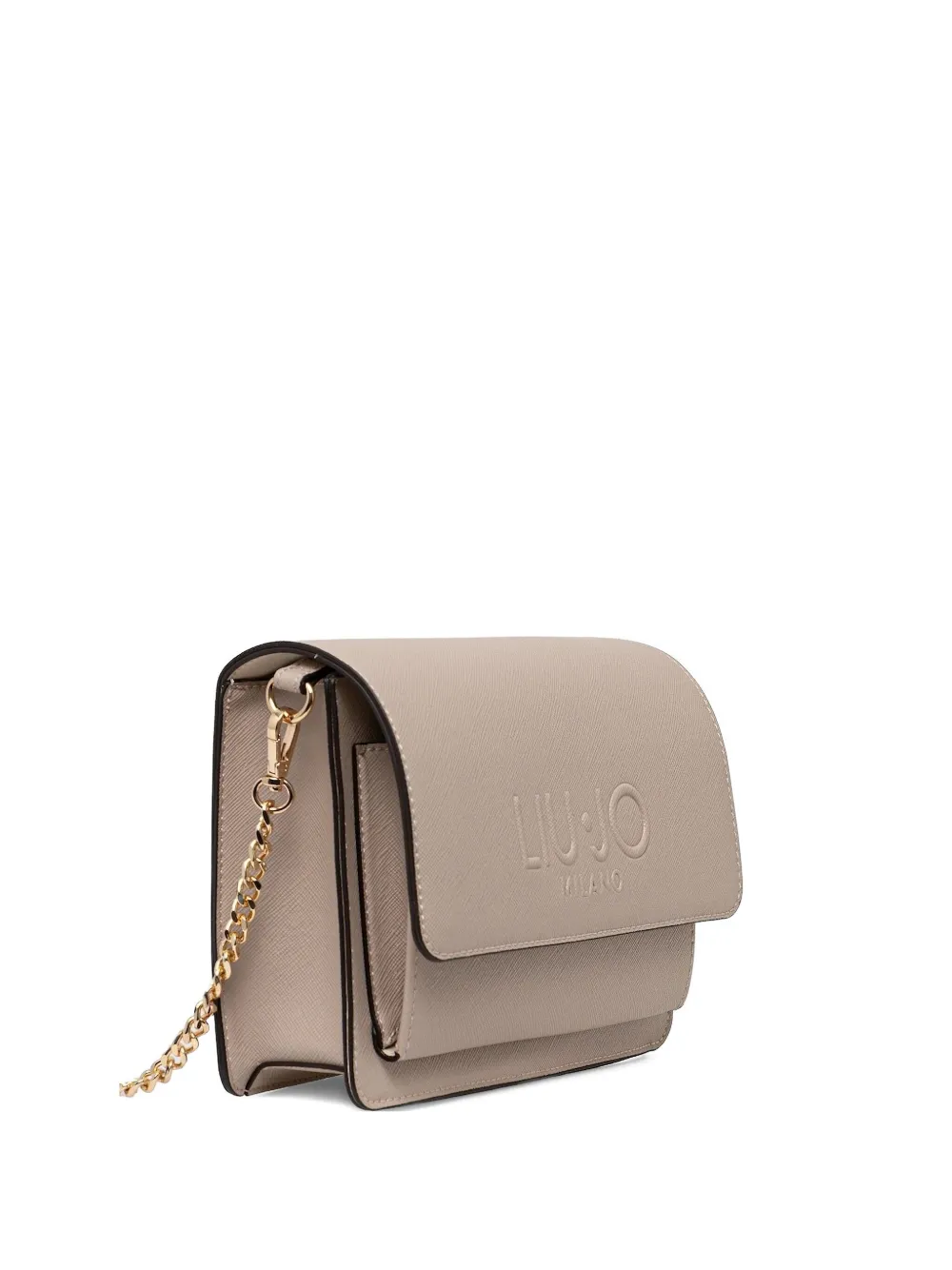 LIU JO Crossbodytas met kettinghengsel en logo-reliëf Beige