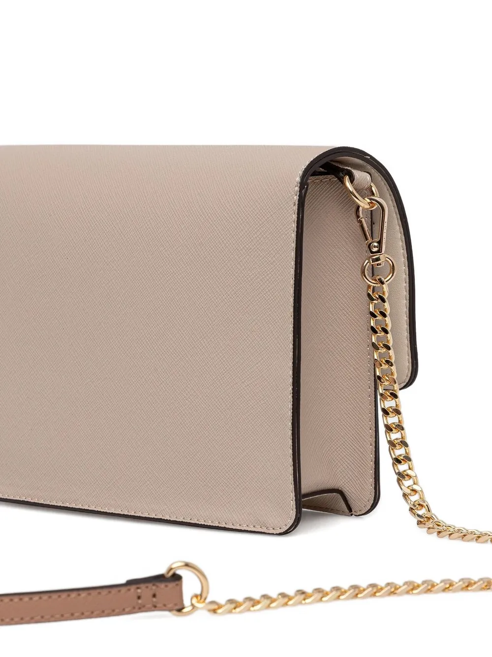 LIU JO Crossbodytas met kettinghengsel en logo-reliëf Beige