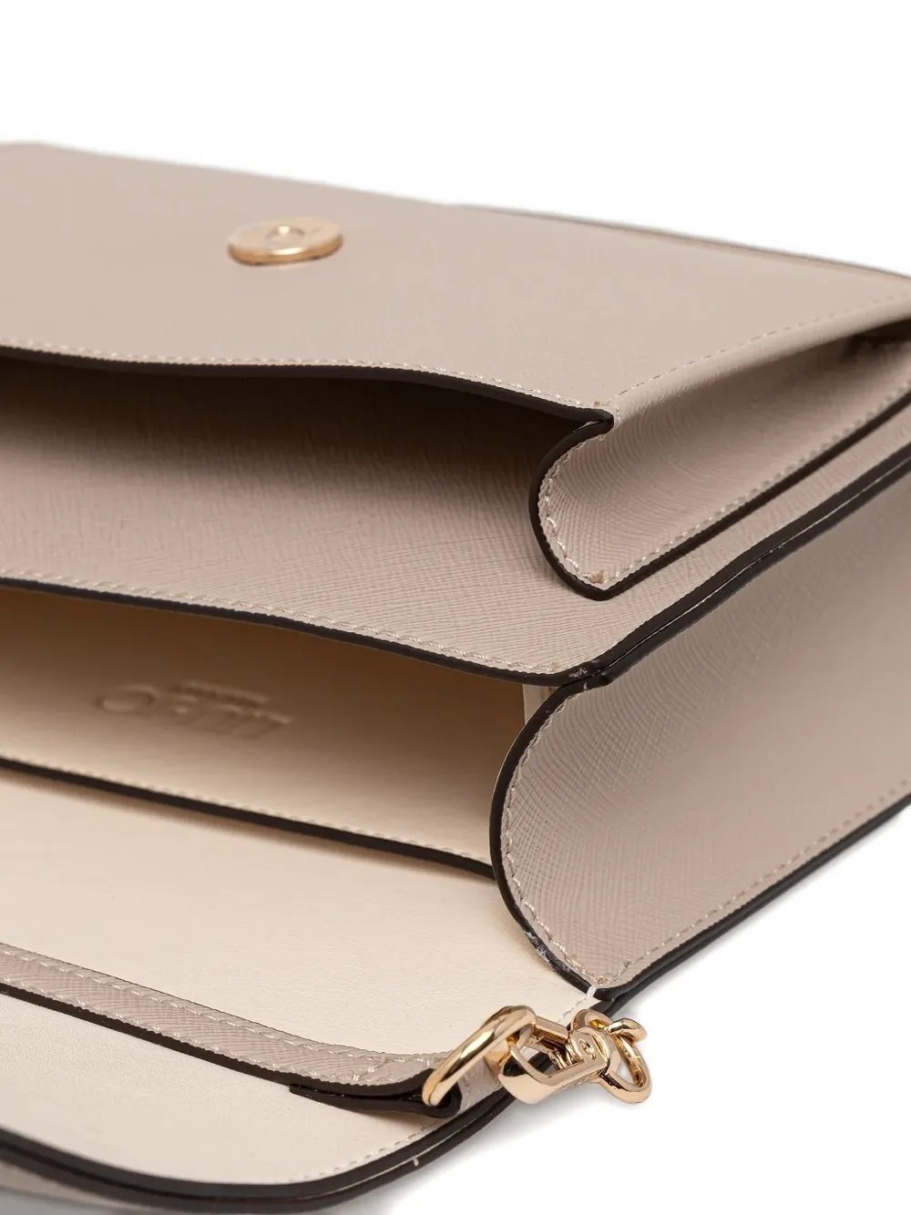 LIU JO Crossbodytas met kettinghengsel en logo-reliëf Beige