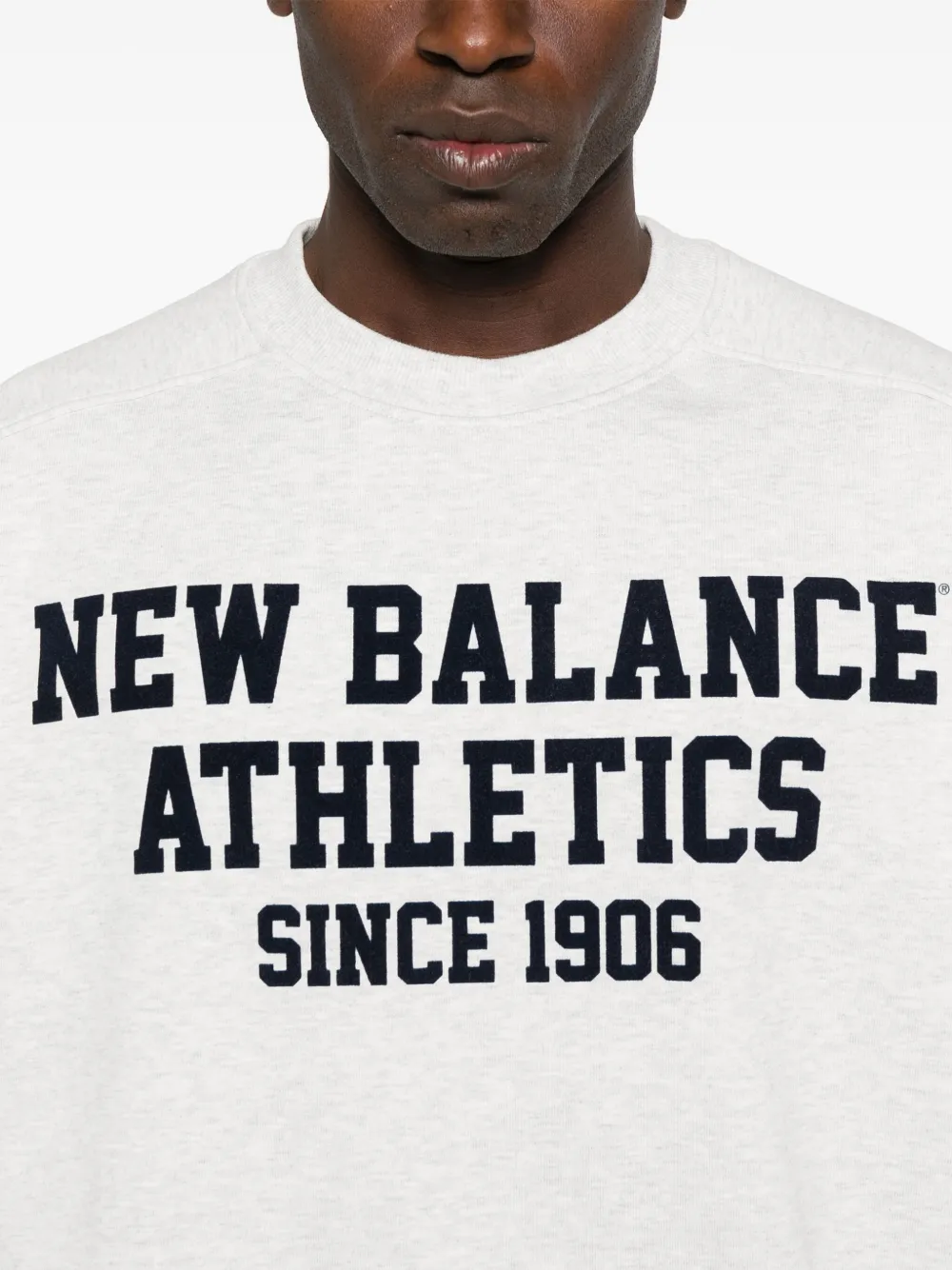 New Balance Sweater met logoprint Grijs