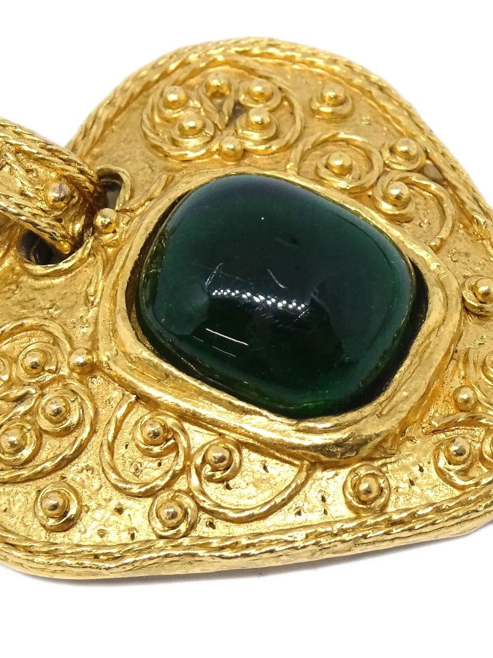 1994 Gripoix Cc Heart Brooch Pin