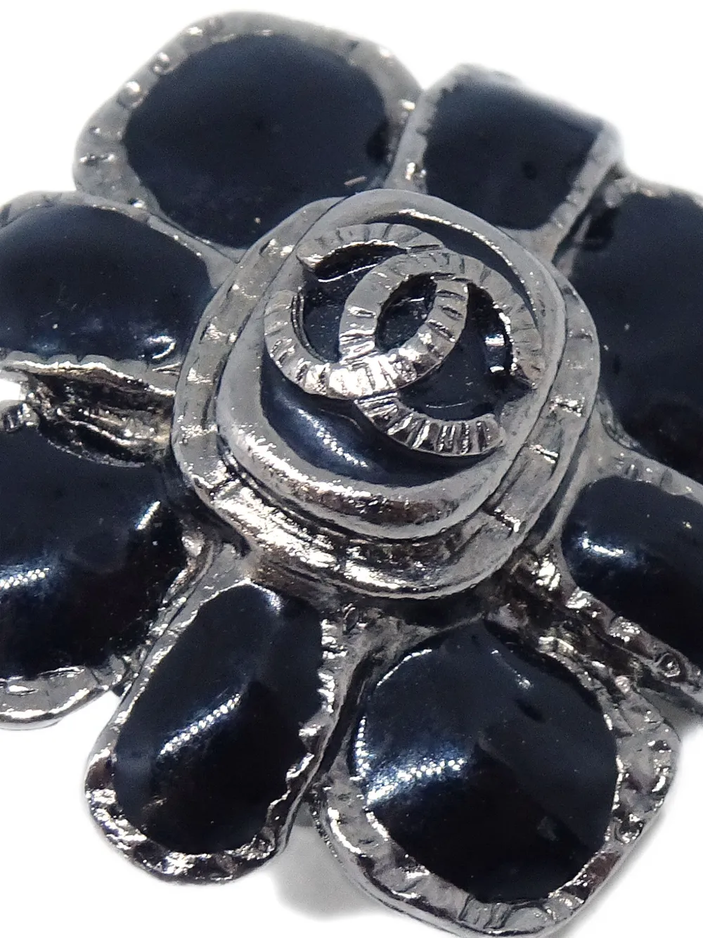 Pre-owned Chanel 2008 Cc Clip-on Earrings In Silver