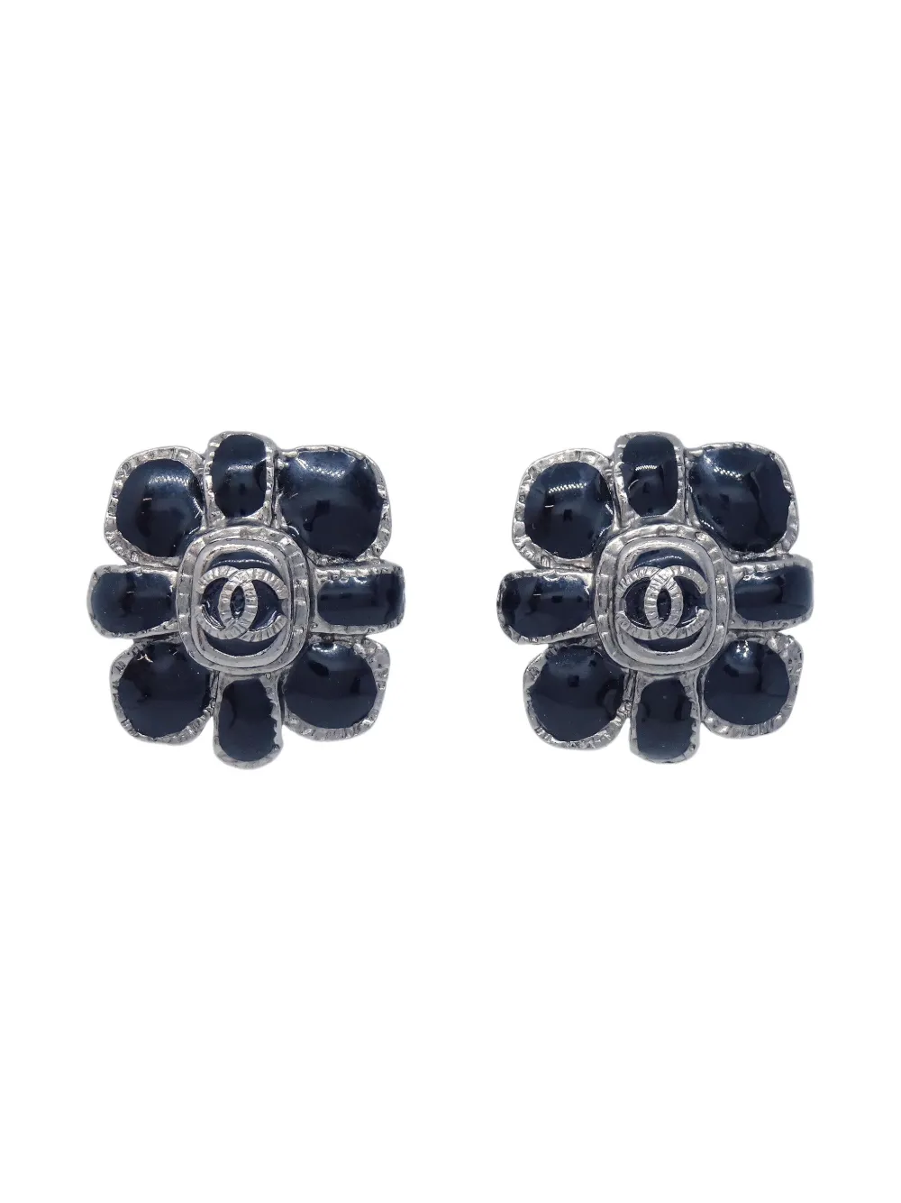 CHANEL Pre-Owned 2008 ココマーク イヤリング - シルバートーン CHANEL Pre-Owned 2008 ココマーク イヤリング - シルバートーン