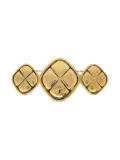 CHANEL Pre-Owned 1990-2000s Triple Rhombus brooch pin - Gold