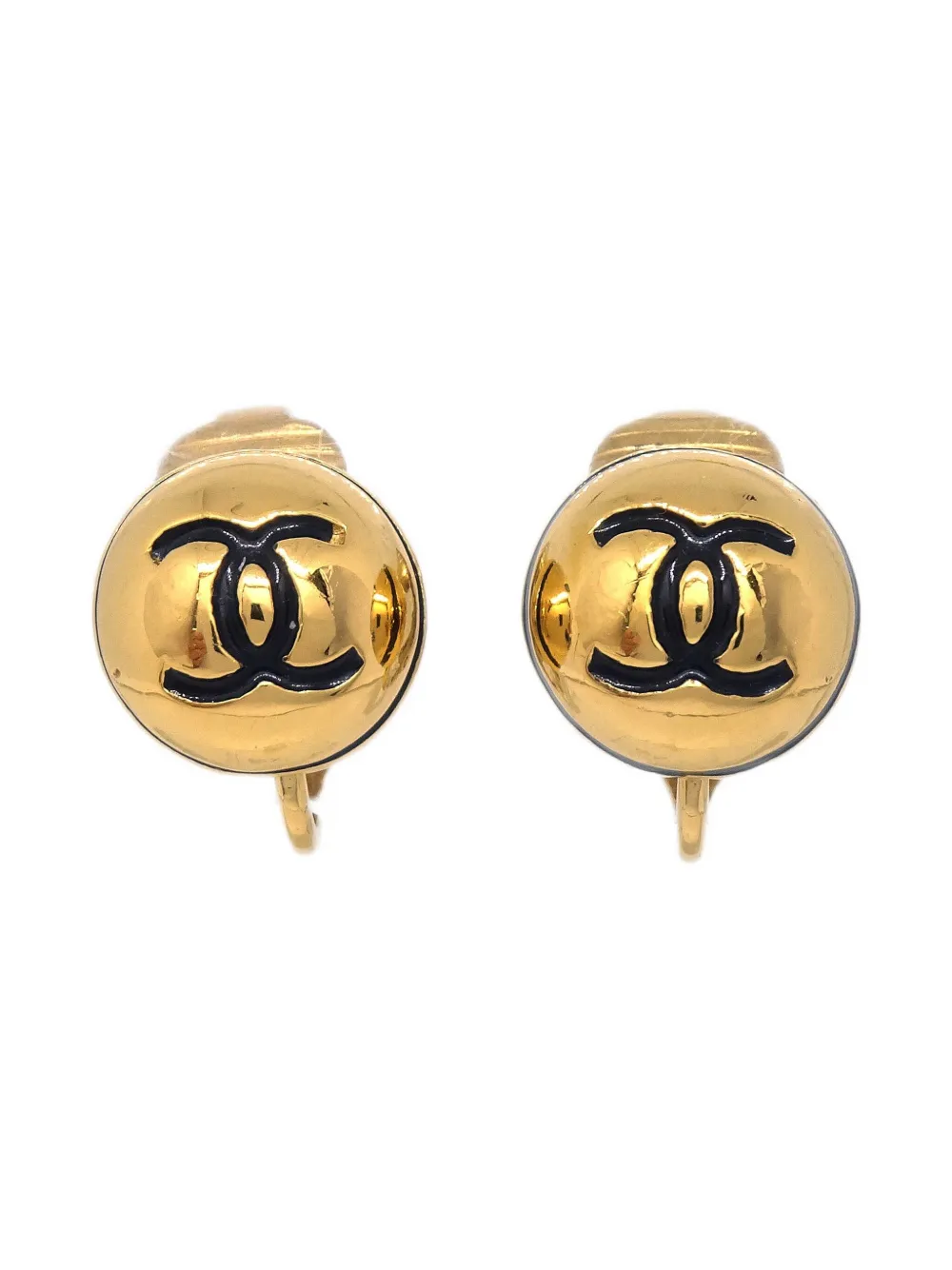 CHANEL Pre-Owned 1990-2000s ココマーク イヤリング - ゴールドトーン CHANEL Pre-Owned 1990-2000s ココマーク イヤリング - ゴールドトーン