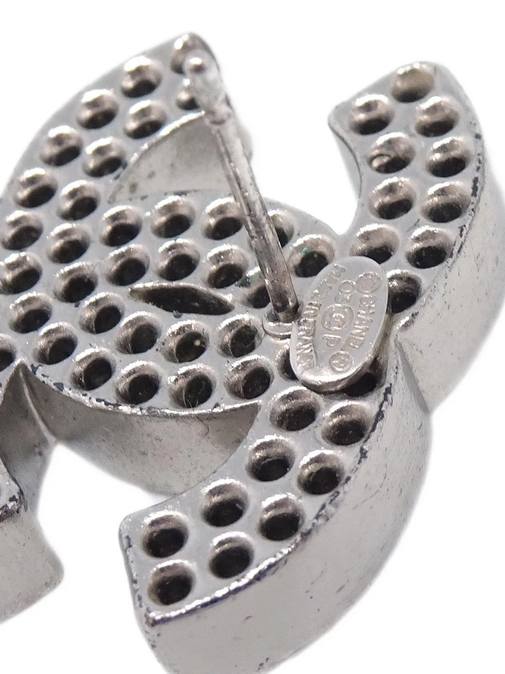 Pre-owned Chanel 2003 Cc Piercing Earrings