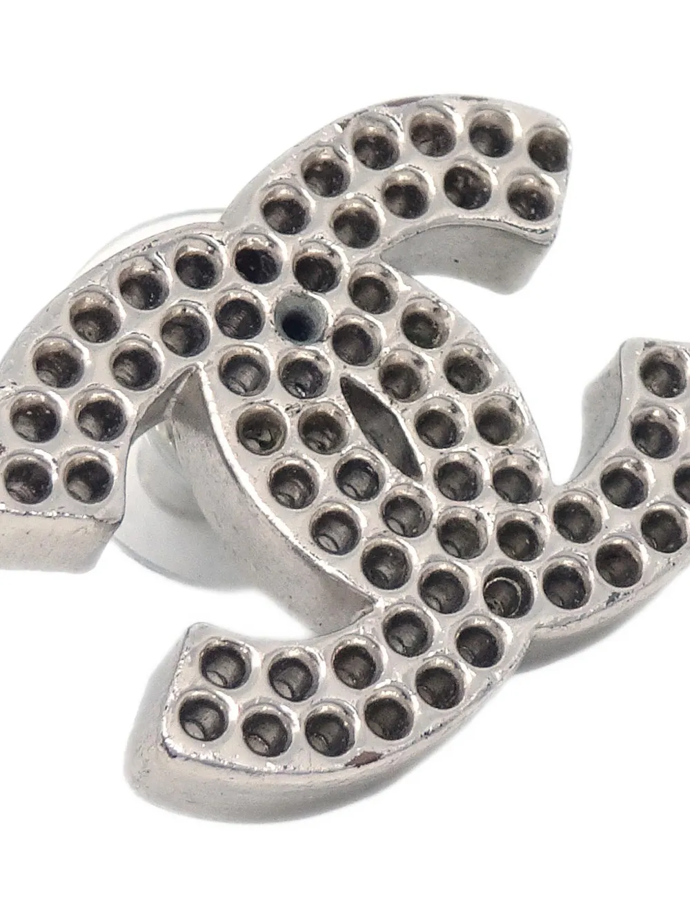 Pre-owned Chanel 2003 Cc Piercing Earrings
