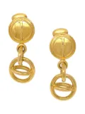 Gucci Pre-Owned 1992 GG dangle clip-on earrings - Gold