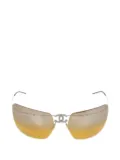 CHANEL Pre-Owned 1990-2000s CC geometric-frame sunglasses - Brown
