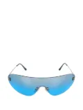 CHANEL Pre-Owned 1990-2000s shield-frame sunglasses - Blue