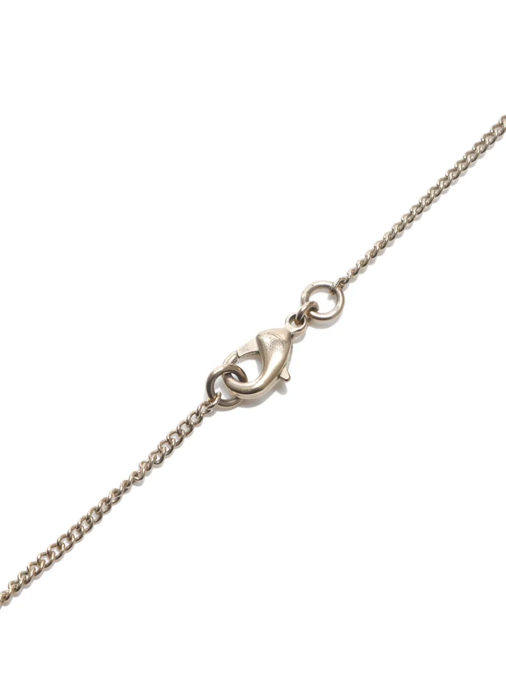 Pre-owned Chanel 2012 Cc Mark Necklace In Gold