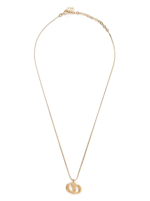 Christian Dior Pre-Owned 1980-1990s CD-logo necklace