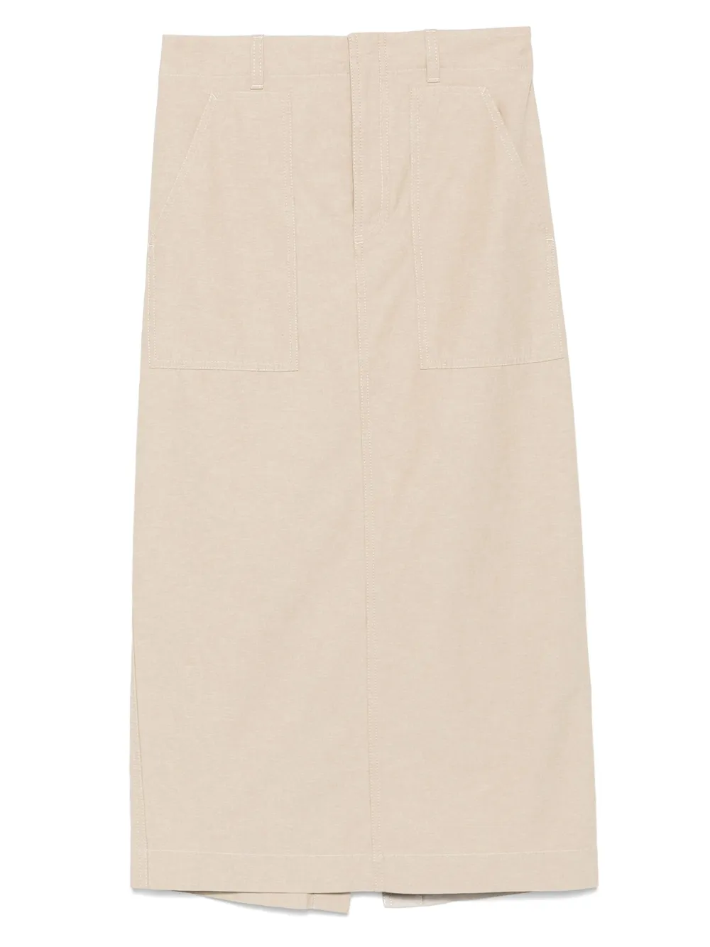 FENDI Katoenen straight rok Beige