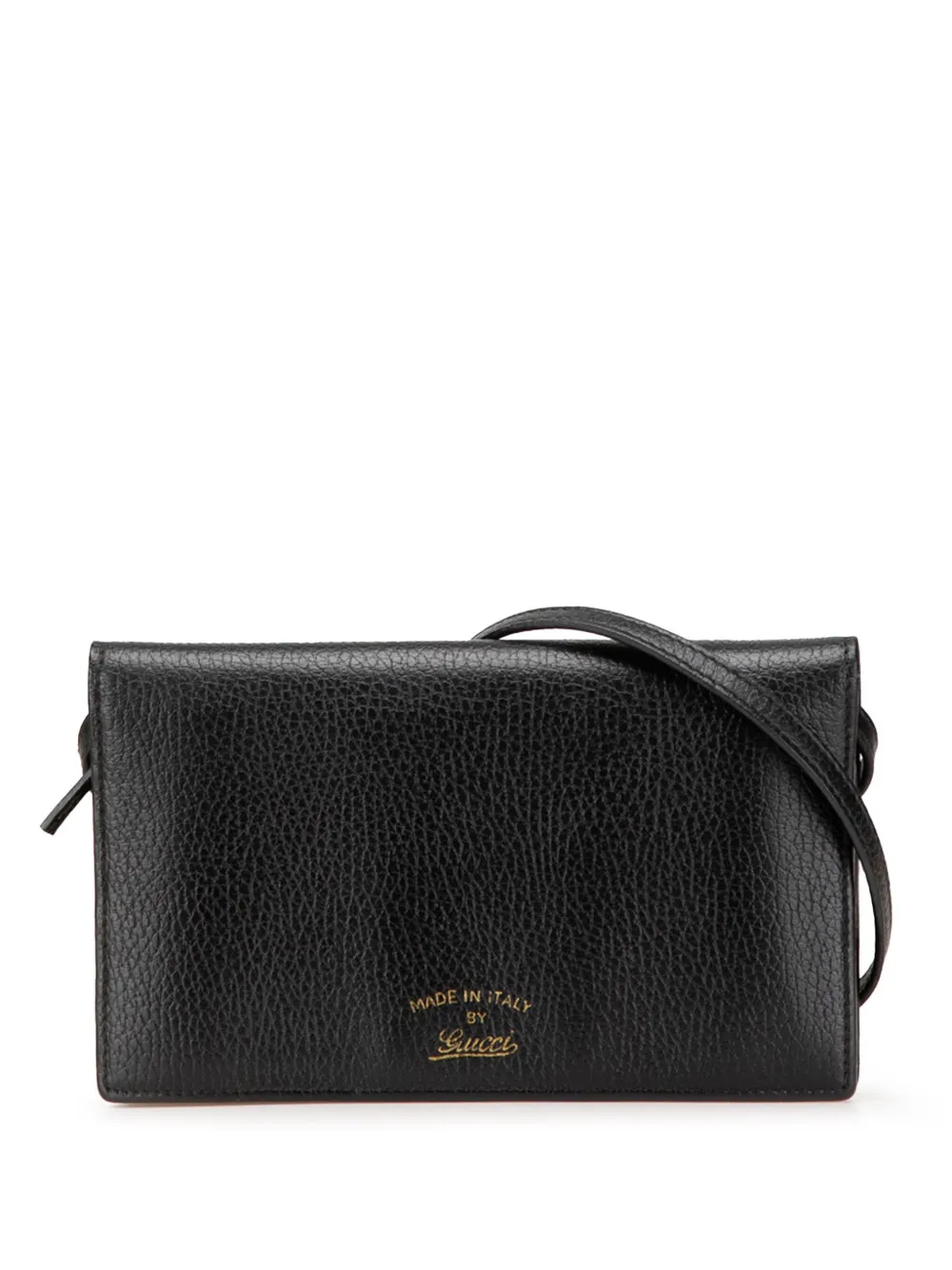 Gucci Pre-Owned 2000-2015 Dollar Calfskin Swing Wallet On Strap crossbody bag | Black | Image 1