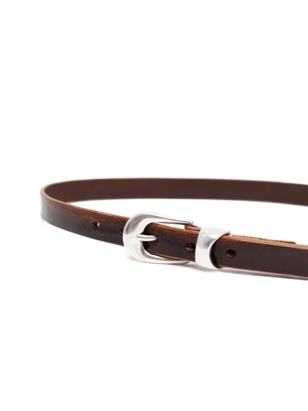 OUR LEGACY leather silver-buckle belt - Bruin