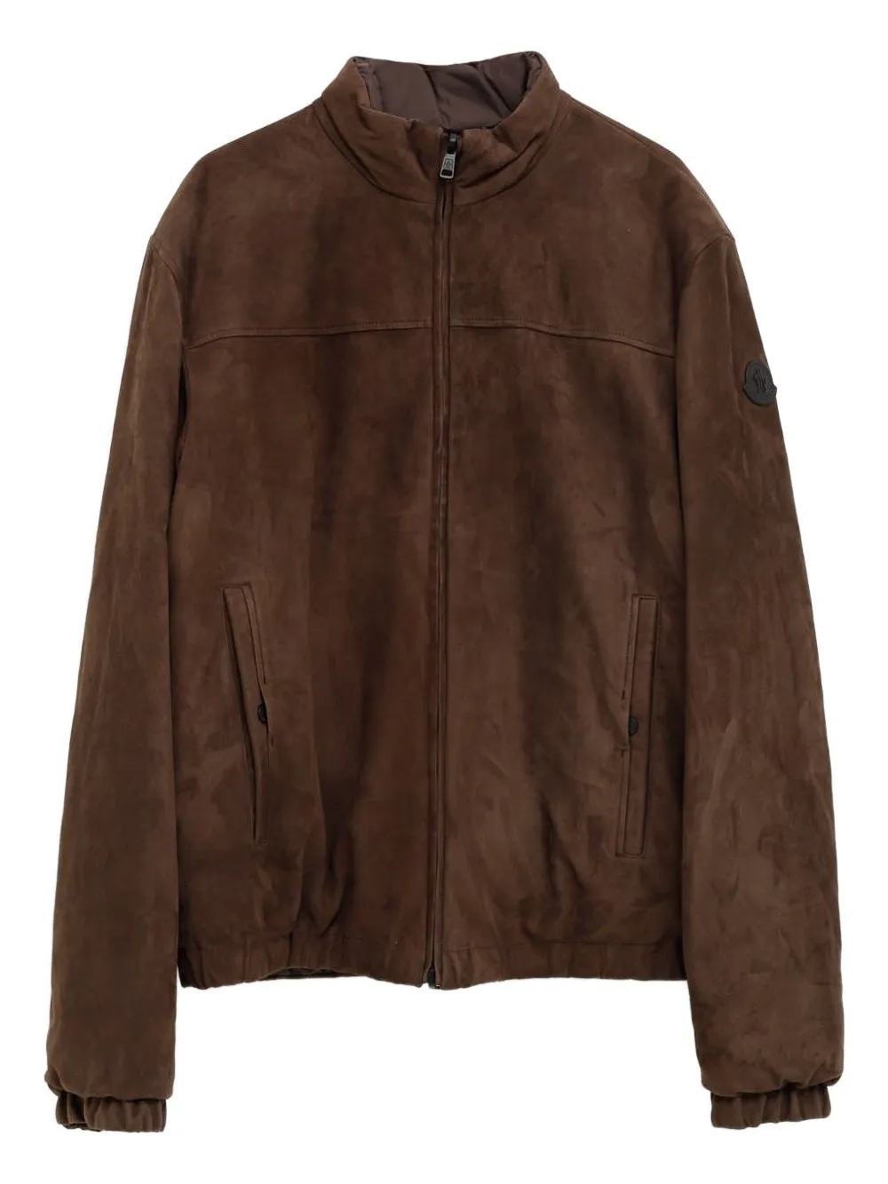 Moncler suede jacket Bruin