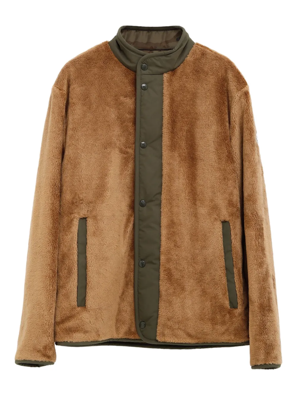 Moncler Rentignat snap-button fleece jacket Bruin