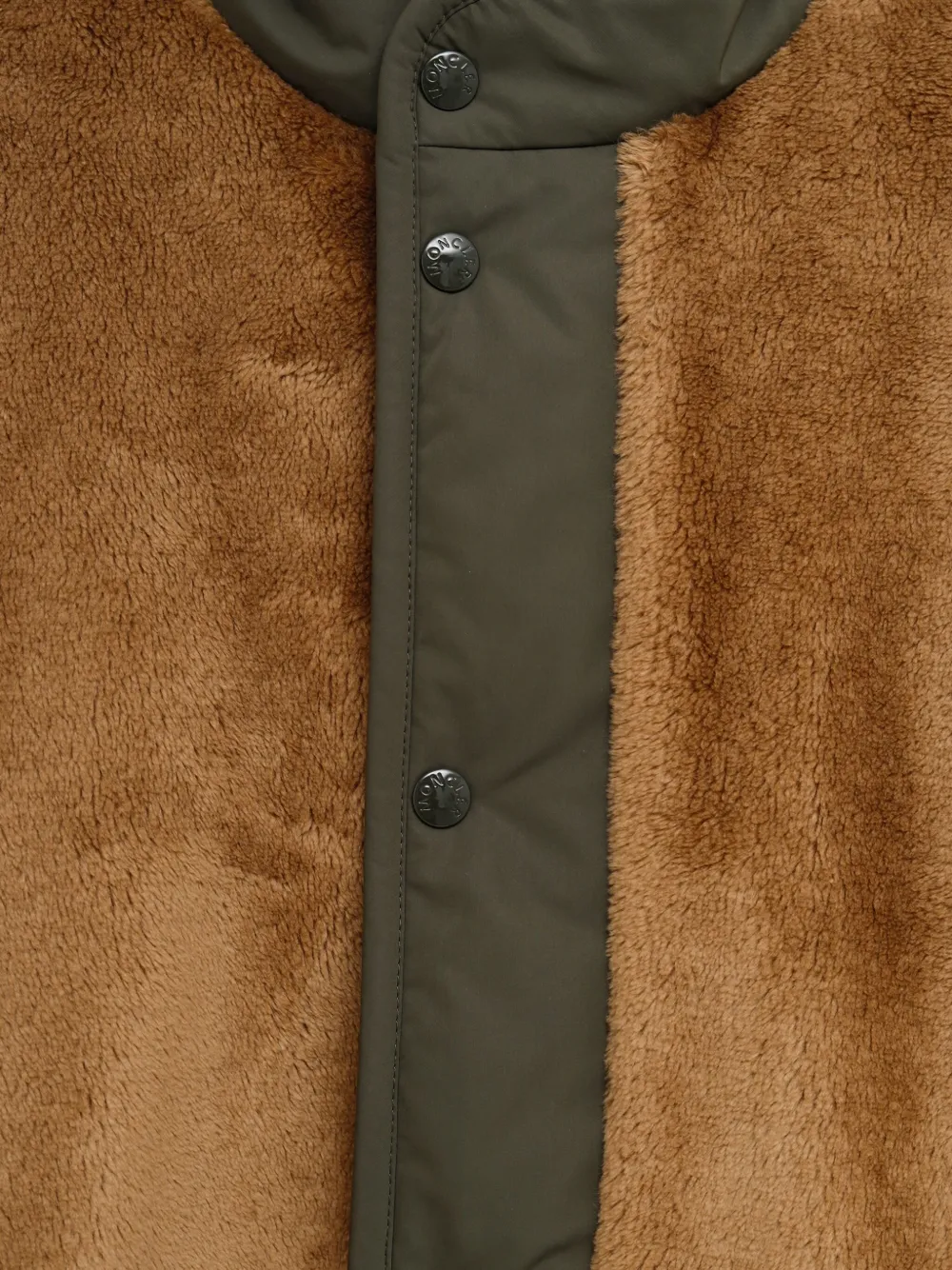 Moncler Rentignat snap-button fleece jacket Bruin
