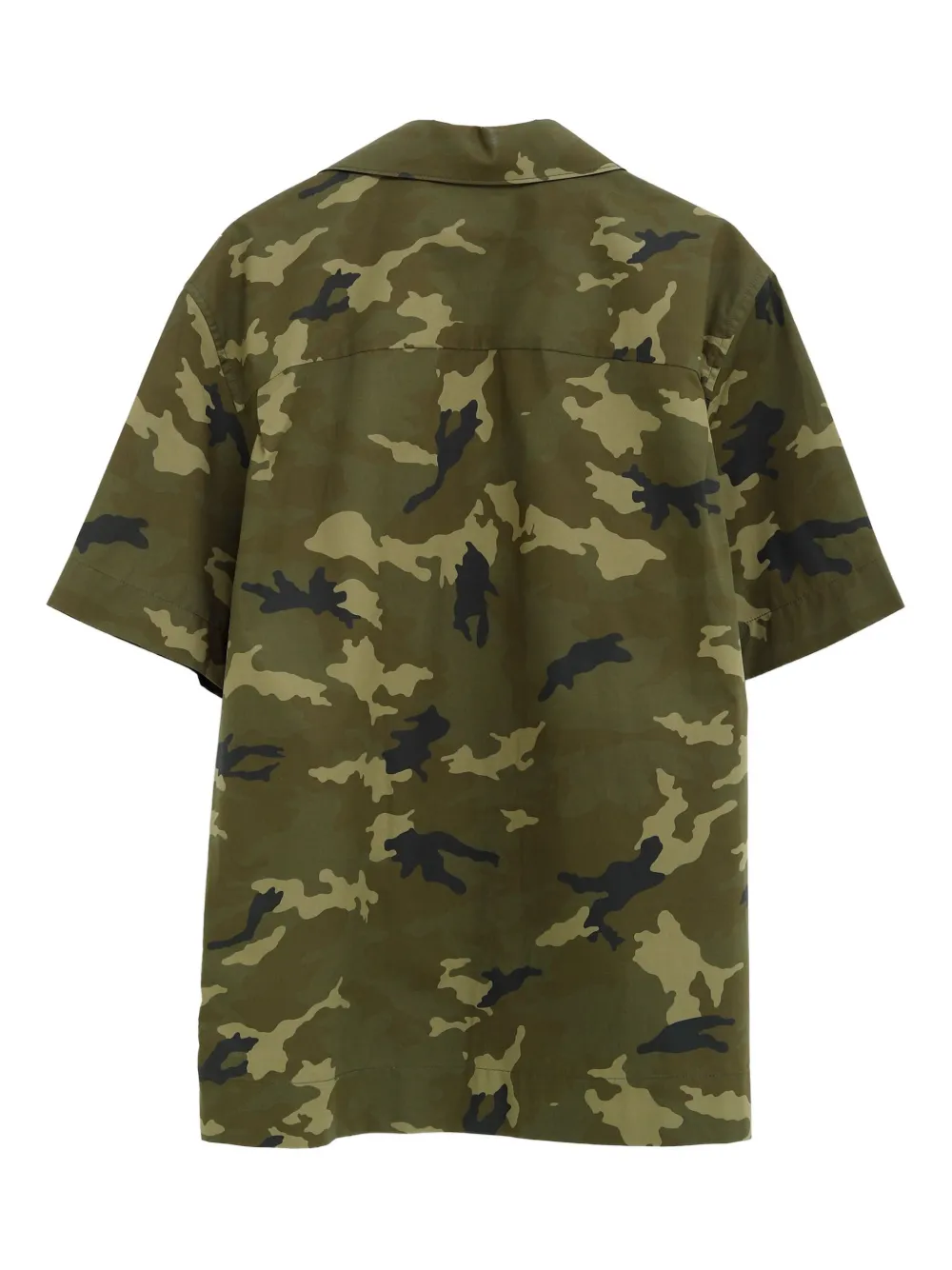 Moncler Overhemd met logopatch en camouflageprint Groen