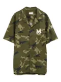 Moncler logo-patch camouflage shirt - Green