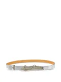 Louis Vuitton Pre-Owned 2007 Cursive Logo Leather Belt - Silver