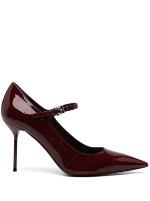 Love Moschino 100mm Leather cross-strap Pumps | Black | FARFETCH CA
