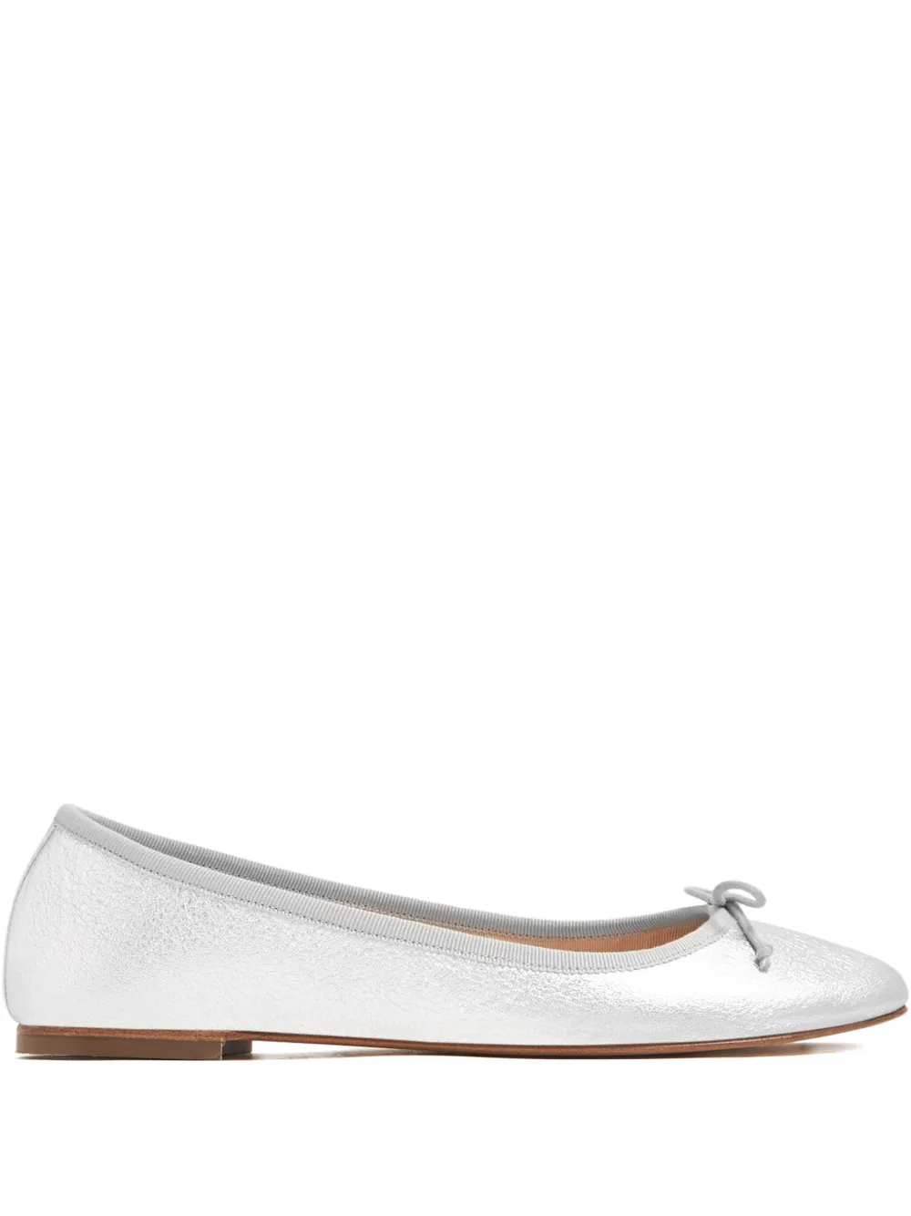 HOUSE OF BALLERINAS metallic leather ballet flats Silver