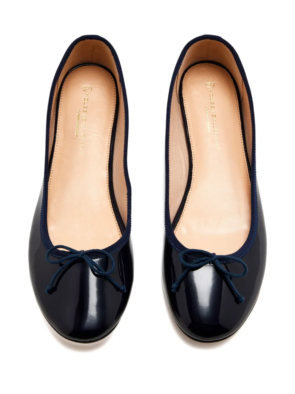 HOUSE OF BALLERINAS Charlotte bow-detail ballet flats - Blauw