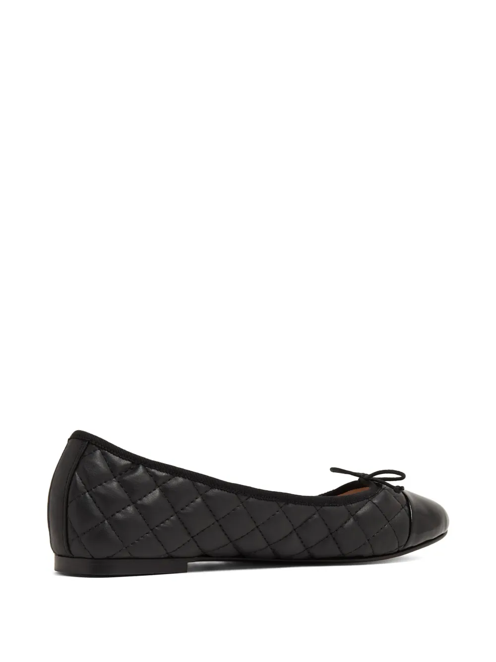 HOUSE OF BALLERINAS quilted leather ballet flats Black