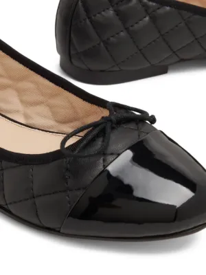 HOUSE OF BALLERINAS Quilted Leather Ballet Flats | Black | FARFETCH from House of Ballerinas