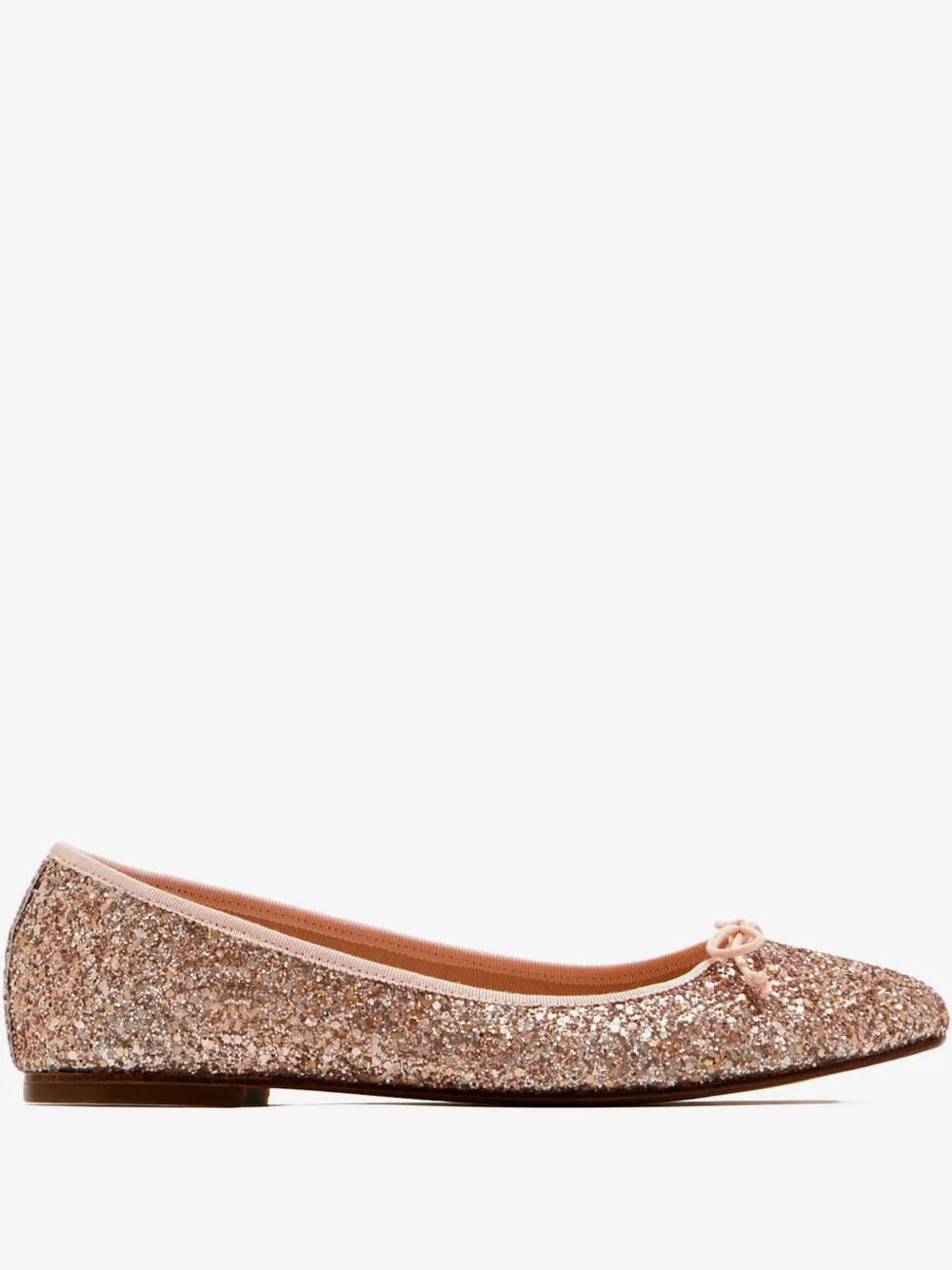 glitter bow-detail ballet flats