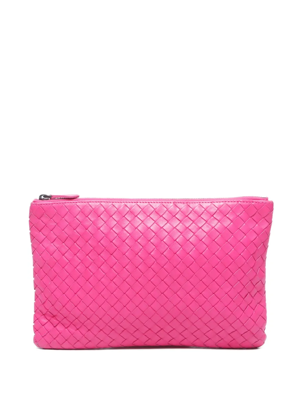 Bottega Veneta Pre-Owned 2000-2020s Intrecciato leather clutch bag | Pink | Image 1