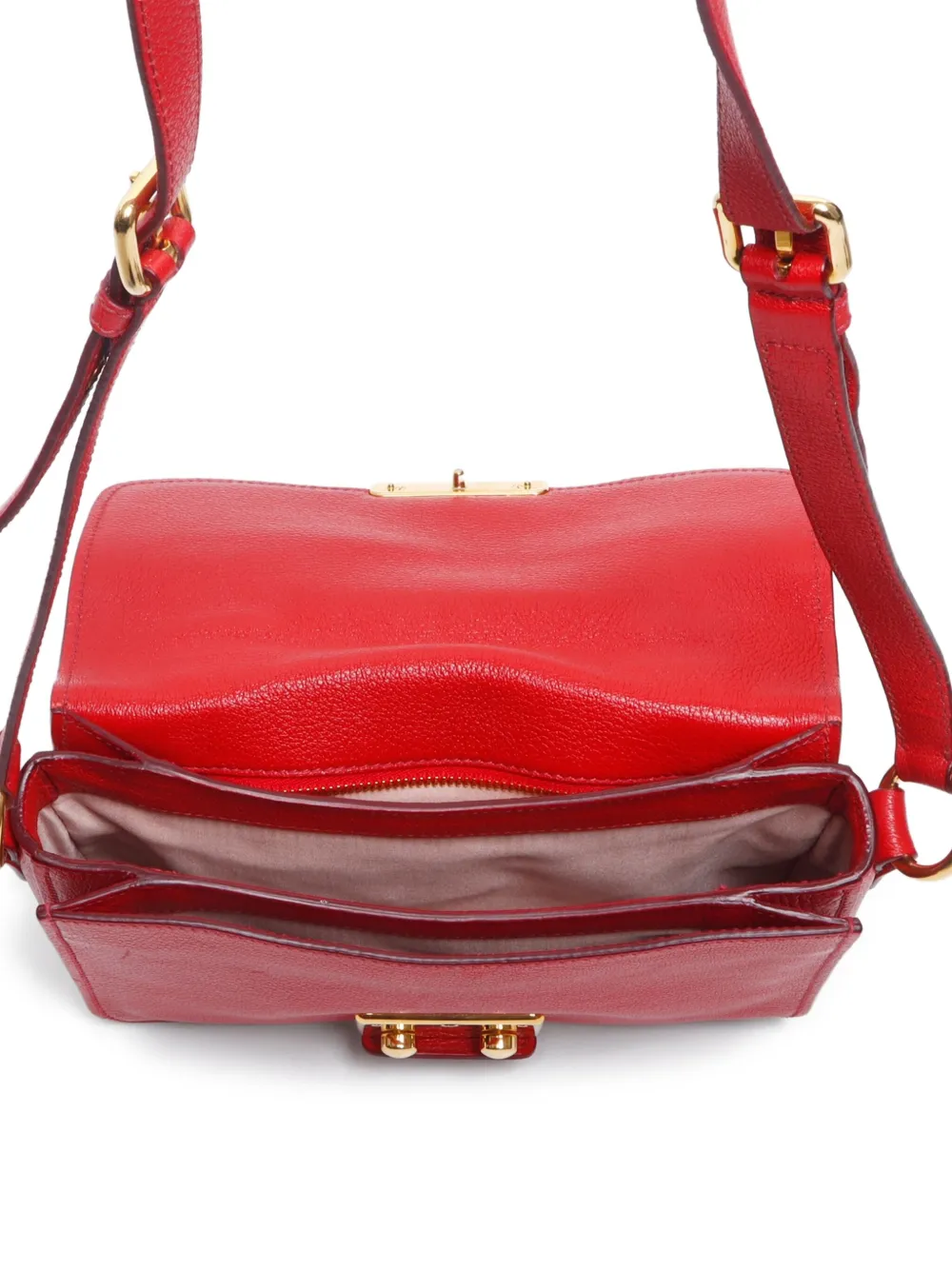Pre-owned Miu Miu 2000s Madras Leather Shoulder Bag