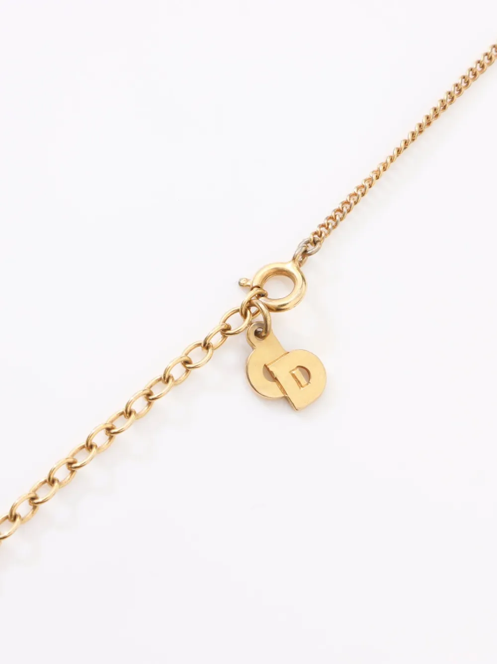 Pre-owned Dior 1980-1990s Cd Logo Necklace