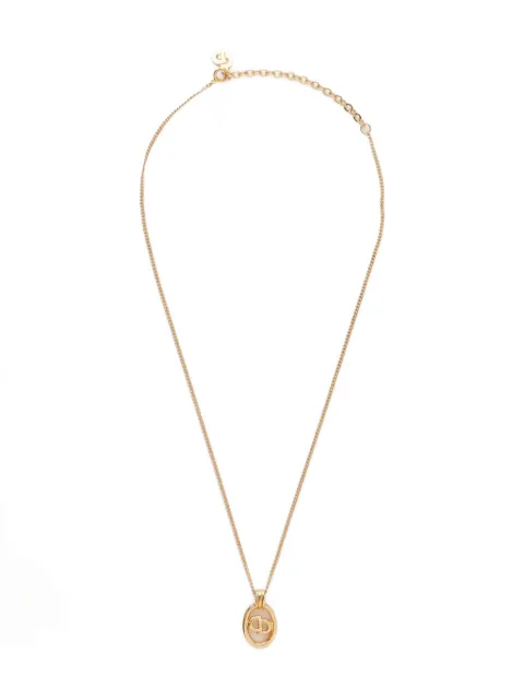 Christian Dior Pre-Owned collar con logo CD 1980-1990