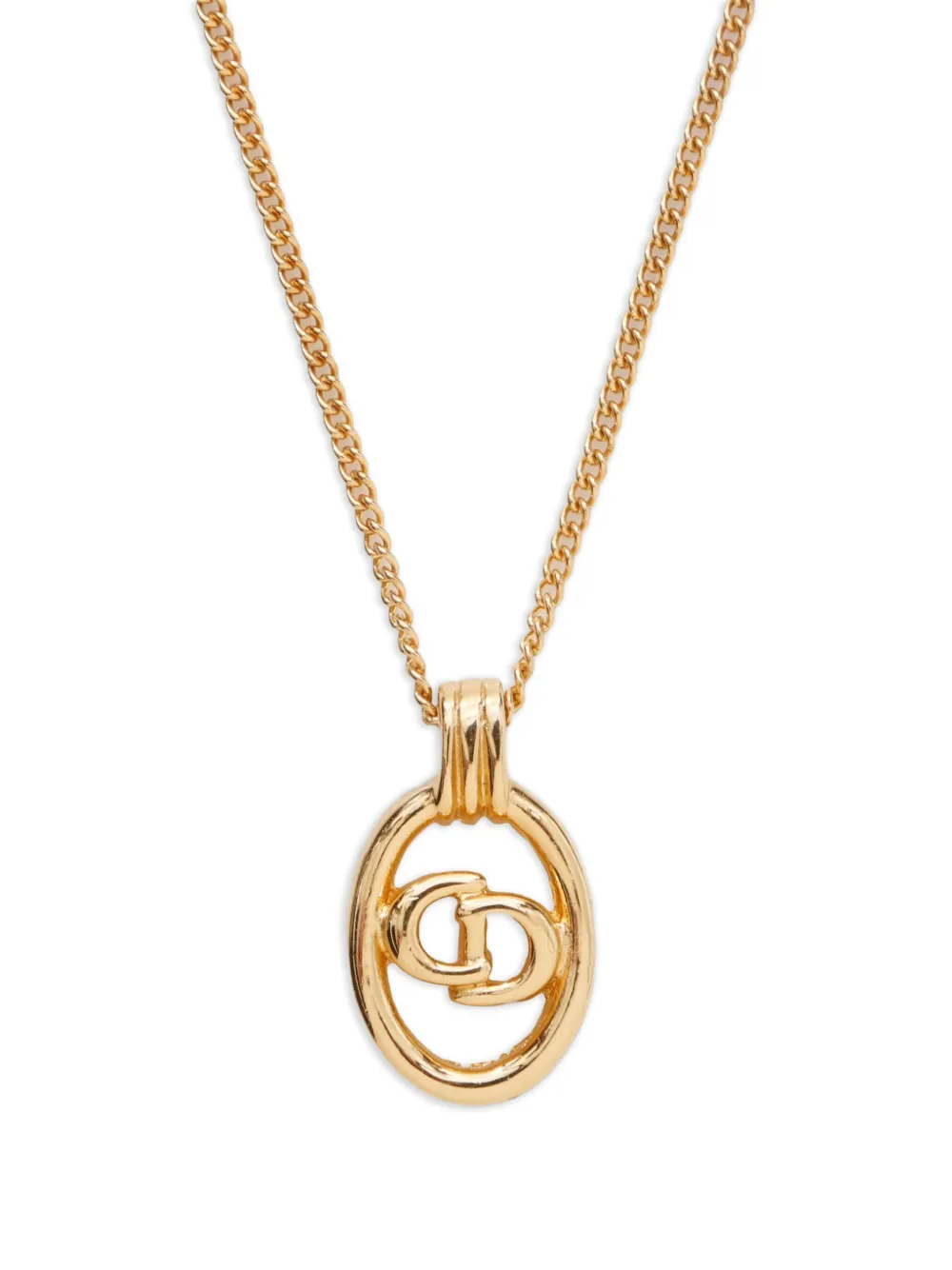 Christian Dior Pre-Owned 1980-1990s CD logo necklace | Image 2