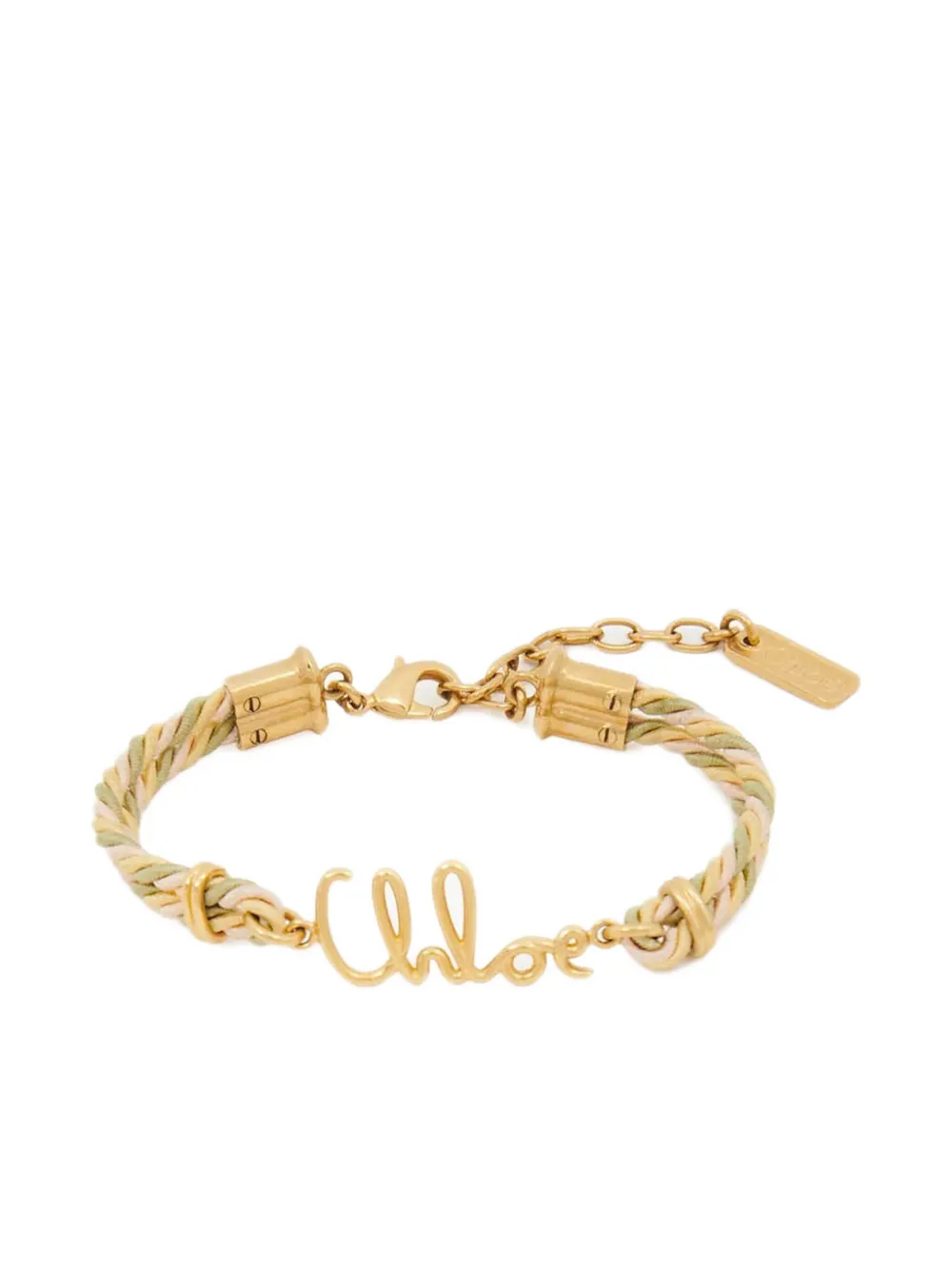 Chloé Plage Logo-plaque Braided Bracelet
