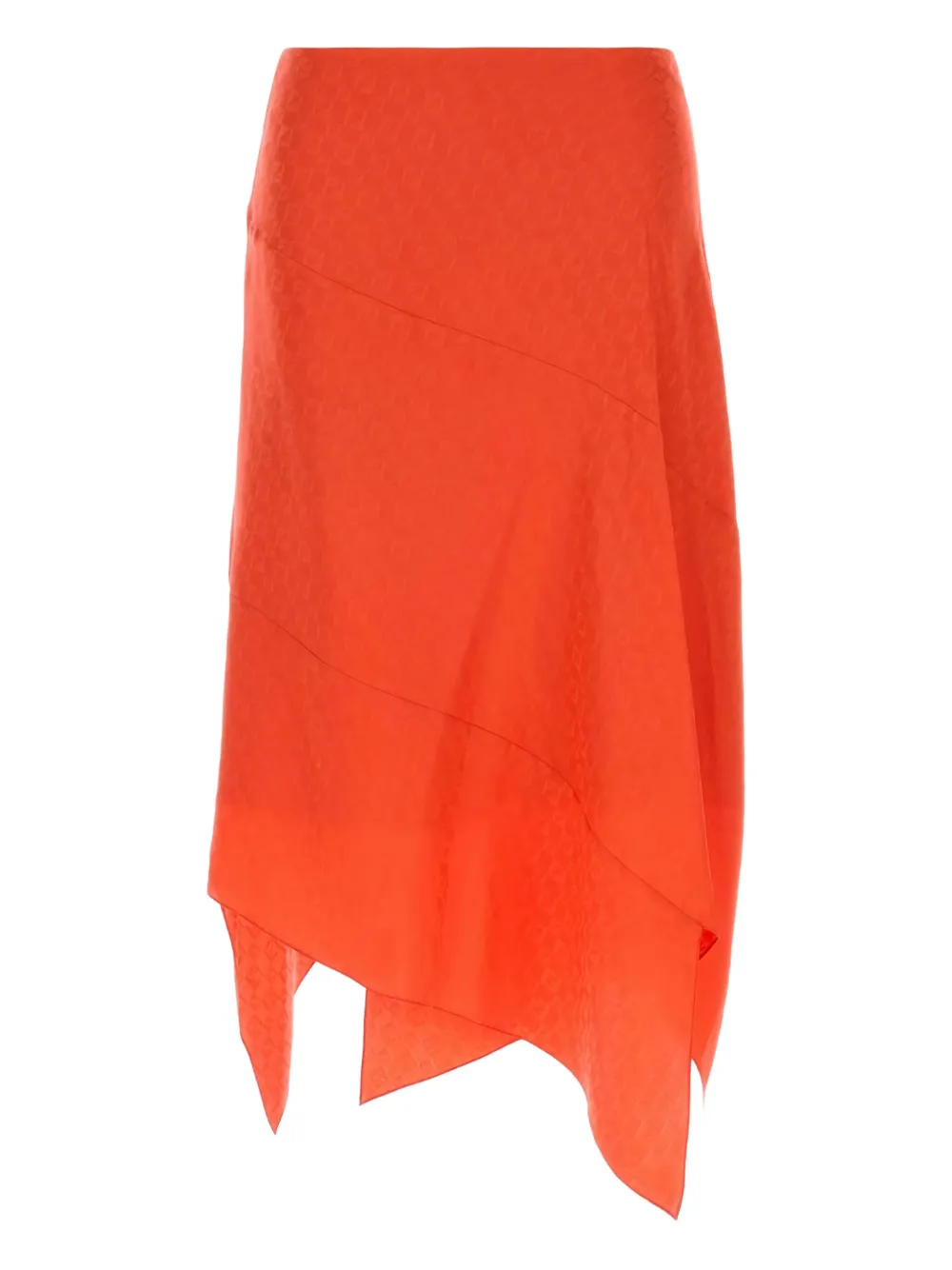 FENDI Zijden asymmetrische midi-rok Rood