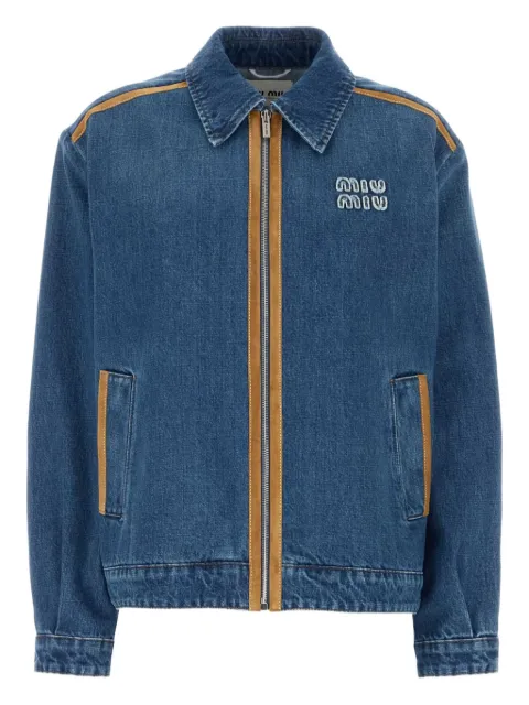 Miu Miu contrast-trim denim jacket
